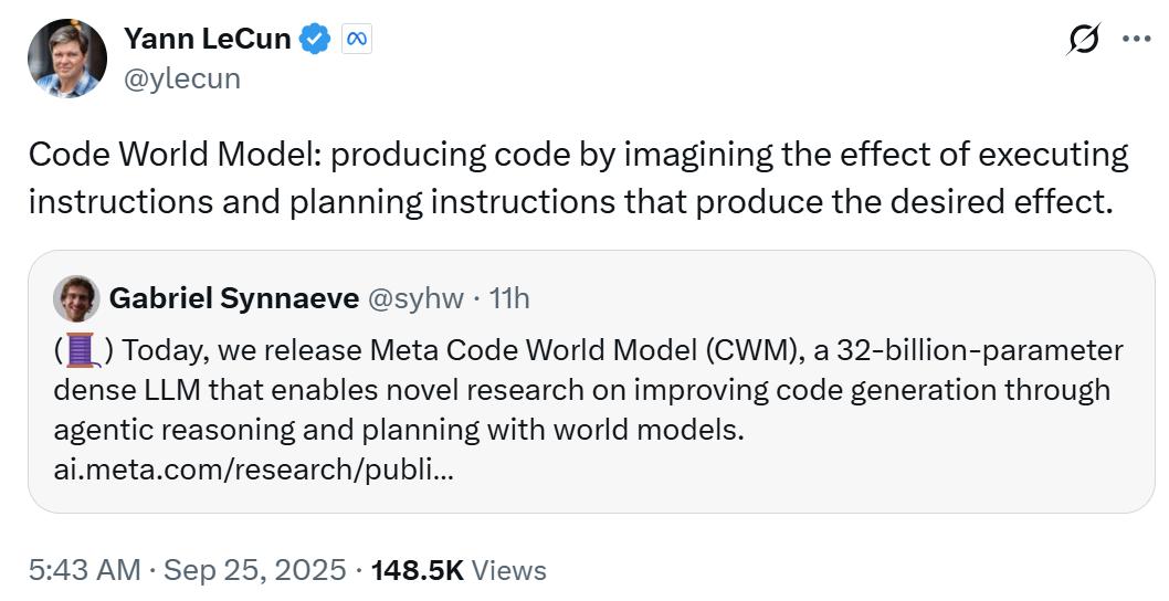 把“会跑的代码世界”装进AI，Meta重磅开源首个代码世界模型：让AI像程序员一样思考