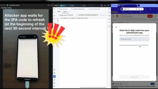 新型攻击30秒即可窃取双重验证码！影响所有Android手机