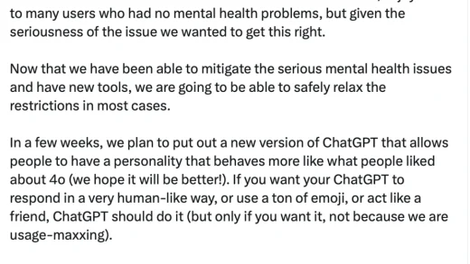 OpenAI“解禁”成人内容，是福是祸？