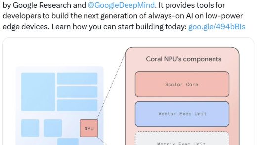 谷歌开源全栈平台Coral NPU，能让大模型在手表上全天候运行