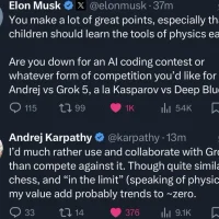 马斯克发起编程人机大战 卡帕西说了不