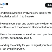 马斯克要让Grok全面接管X 彻底剔除人类规则推荐算法