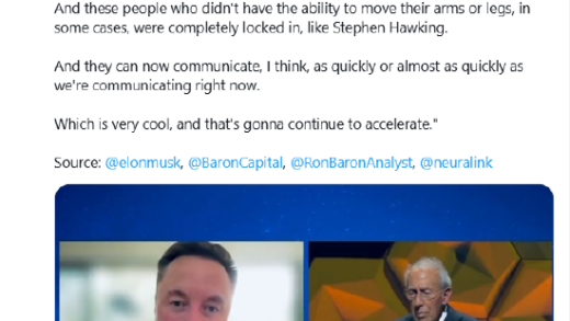 马斯克称Neuralink植入者的交流速度几乎和正常人一样快
