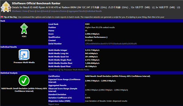 AMD下代锐龙AI 9 HX 470突然现身：12核24线程、最高5.25GHz