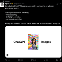 免费用！OpenAI深夜发布全新图像模型：生成快4倍 奥特曼秒变性感男模