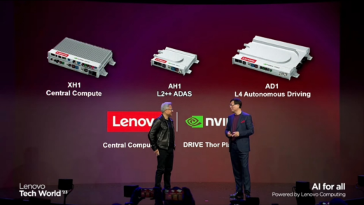 联想公布车计算路线图：联合英伟达推域控制器，黄仁勋站台