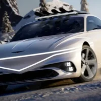 捷尼赛思 X Snow Speedium EV 纯电概念车亮相，配有车顶滑雪板架