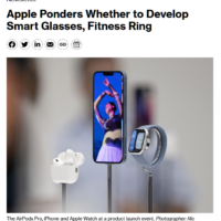 探索可穿戴设备各种可能，古尔曼称苹果正规划带摄像头的 AirPods 及智能戒指