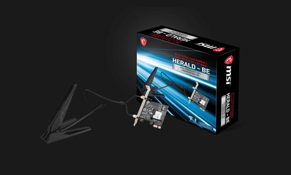 微星推出新款Wi-Fi 7无线网卡:传输速率达5.8Gbps