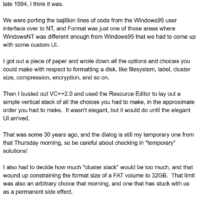Windows格式化对话框一开始是一个临时解决方案 但已存在了30年之久