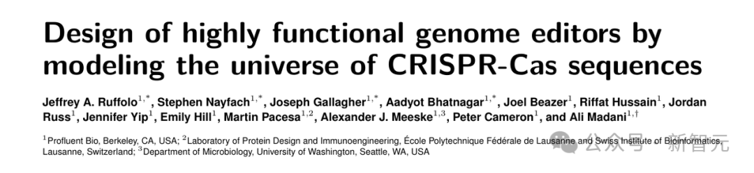 AI 成功改写人类 DNA:全球首个基因编辑器开源,近 5 倍蛋白质宇宙 LLM 全生成