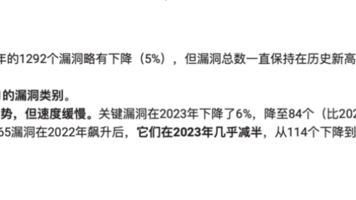 2023 年微软共提交 1228 个漏洞，相比 22 年下降 5%