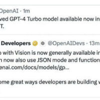 GPT-4 Turbo with Vision现已通过API提供