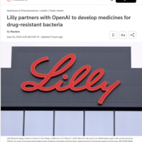 OpenAI 与美国制药巨头礼来达成合作，利用生成式 AI 开发新型抗菌药物