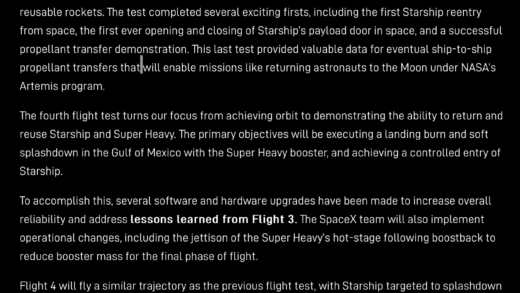 马斯克：SpaceX 星舰已准备好第四次试飞，最快 6 月 6 日启动