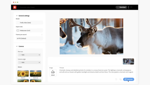 Adobe 预告 Firefly 文生视频 AI 模型年内登场，可通过提示词 / 静帧生成动态片段