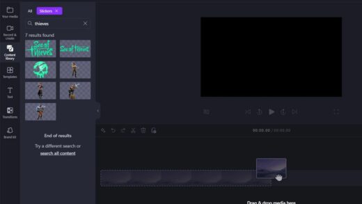 微软网页视频编辑工具 Clipchamp 新增《我的世界》《盗贼之海》游戏主题内容