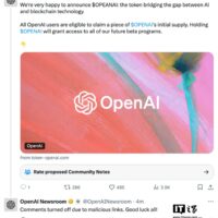 OpenAI 官方账号遭入侵，沦为加密货币诈骗工具