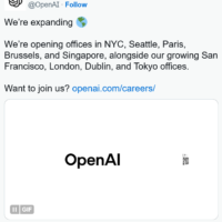 OpenAI 将在新加坡、巴黎和布鲁塞尔开设办事处 以促进全球扩张