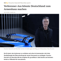 保时捷总裁：淘汰内燃机会使德国成为贫穷国家