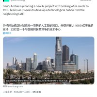 沙特拟斥资 1000 亿美元打造 AI 科技中心，与邻国阿联酋进行竞争