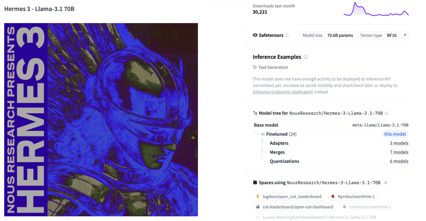 AI 初创公司推出 Nous Chat 聊天机器人，底层基于 Meta Llama 3.1 打造