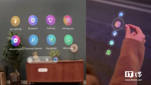 Meta 展示 Orion AR 眼镜原型操作系统界面