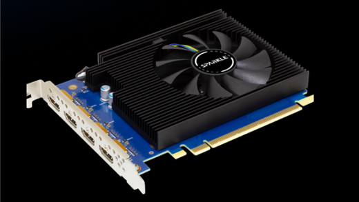 撼与发布新款Intel锐炫A310亮机小卡：一字排开四个HDMI