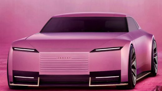 捷豹 Type 00 轿跑概念车官图亮相：外观复古，提供粉蓝两款车漆