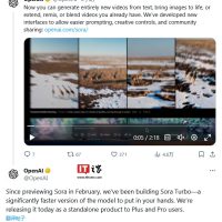 AI 视频生成王者 Sora 上线：OpenAI 的“魔法棒”，1080P@20 秒具象化你的想象力