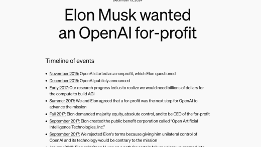 OpenAI 再喊话马斯克：你无法靠诉讼实现 AGI