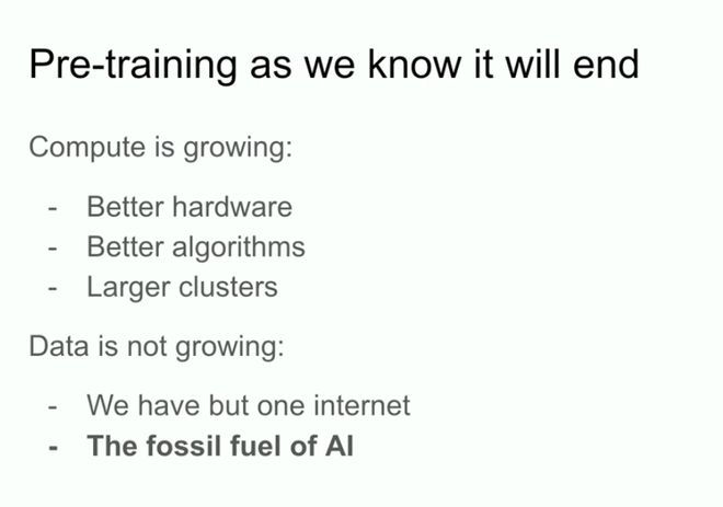 OpenAI 联合创始人 Ilya Sutskever:预训练时代即将结束