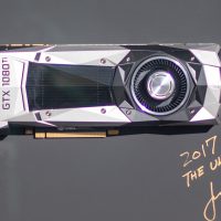 NVIDIA送出CEO黄仁勋签名的 GeForce GTX 1080 Ti GPU