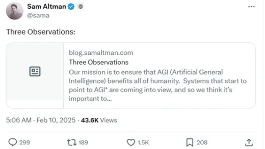 Sam Altman发表深度文章：AI Agent将重塑世界经济