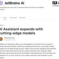 JetBrains 旗下 AI Assistant 应用获更新，支持开发者接入本地 DeepSeek 等大语言模型
