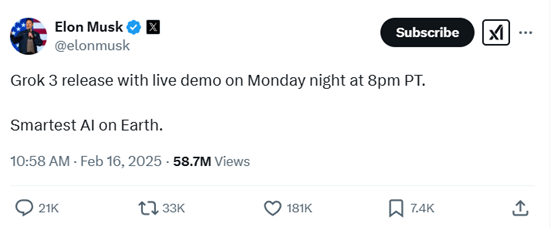 疯狂狙击OpenAI 马斯克发布“地表最强”Grok 3：但后院却起火了