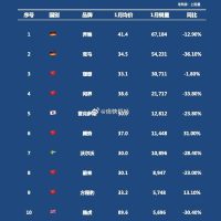 1月中国汽车市场成交均价30万以上品牌销量一览：腾势增速第一
