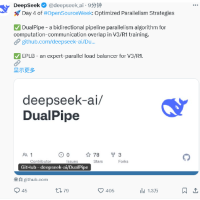 DeepSeek第四天放出了双响炮：开源DualPipe和EPLB