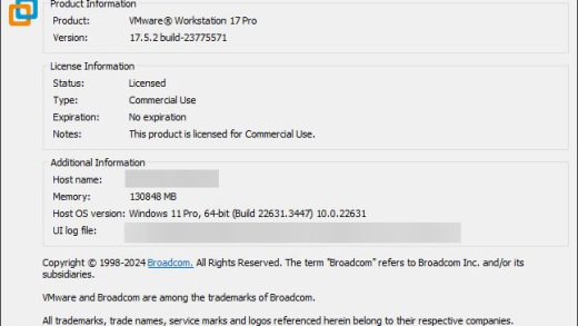 博通发布 VMWare Workstation Pro 17.6.3，修复在 Win11 上无响应问题