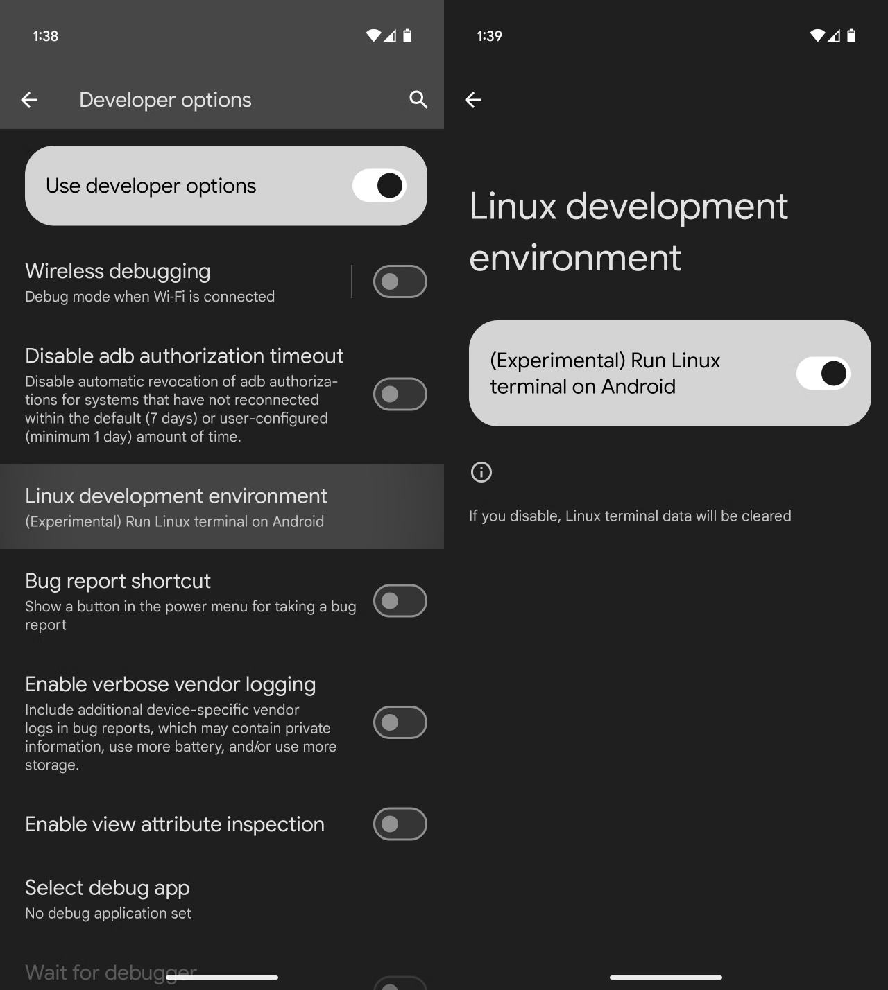 Google的原生Linux终端应用现已发布 运行虚拟机为Android开发者提供环境