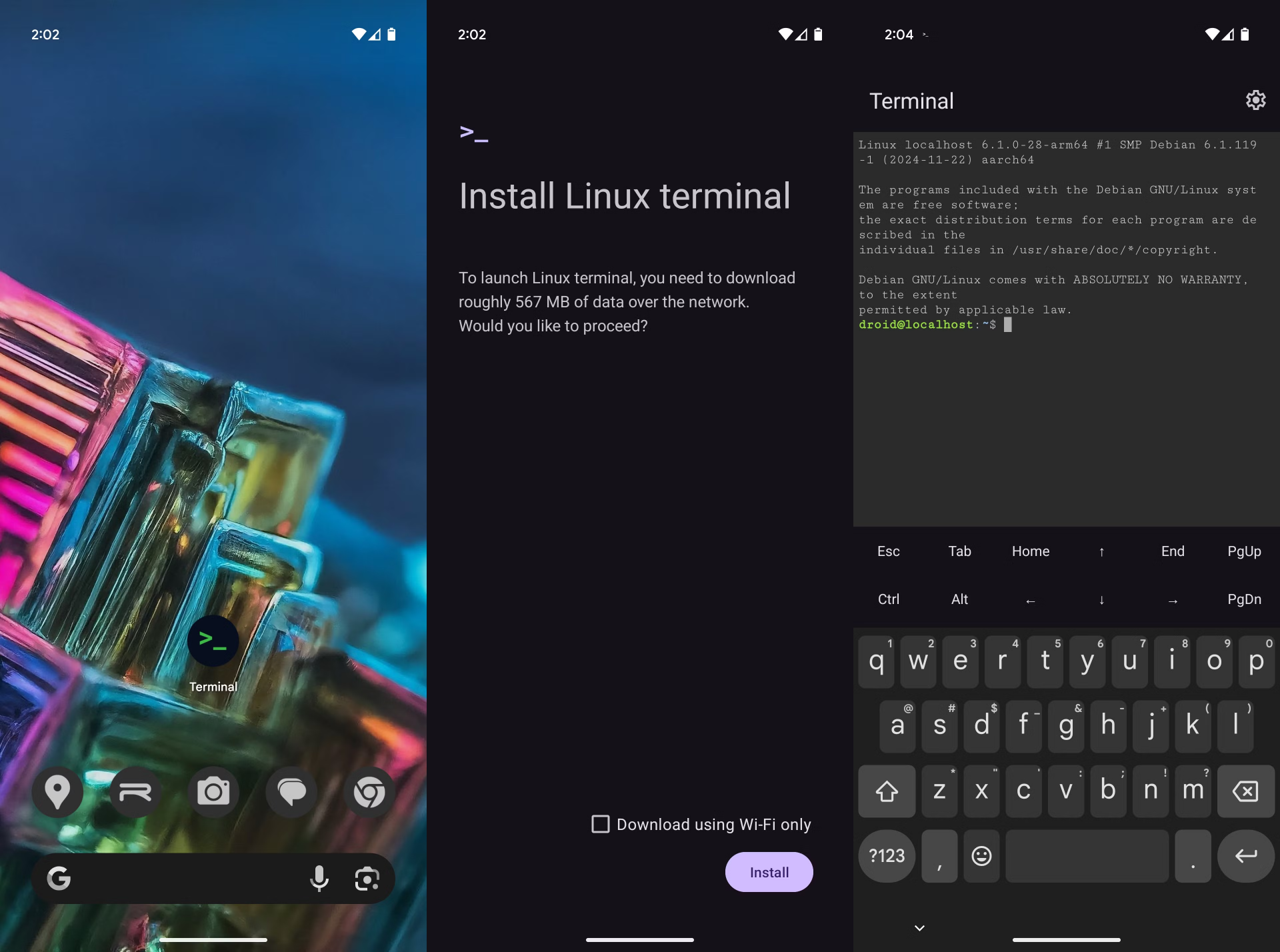 Google的原生Linux终端应用现已发布 运行虚拟机为Android开发者提供环境
