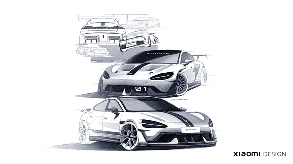 小米SU7 Ultra壁纸下载：设计师手绘 雷军都被震撼到了