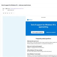 微软开始邮件群发Windows 10退役警告 敦促用户升级Windows 11