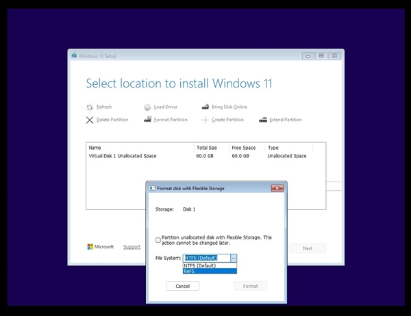 安装Windows 11不一定非得NTFS:微软正测试ReFS格式