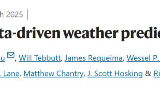 Nature重磅：改写AI气象预测，可在台式电脑上运行，速度快千倍