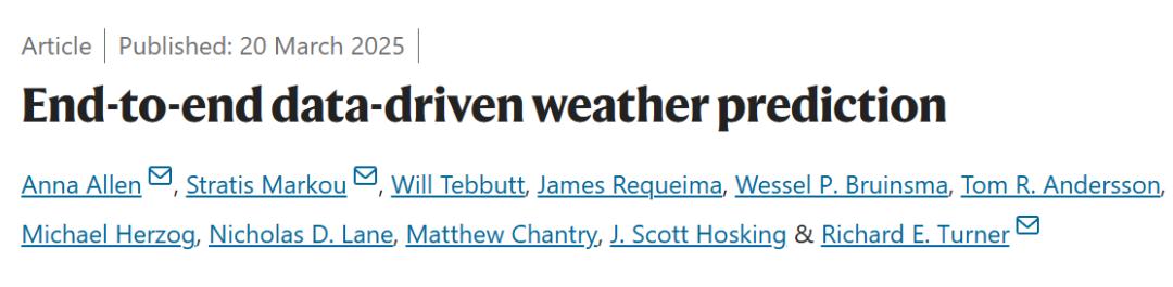 Nature重磅：改写AI气象预测，可在台式电脑上运行，速度快千倍