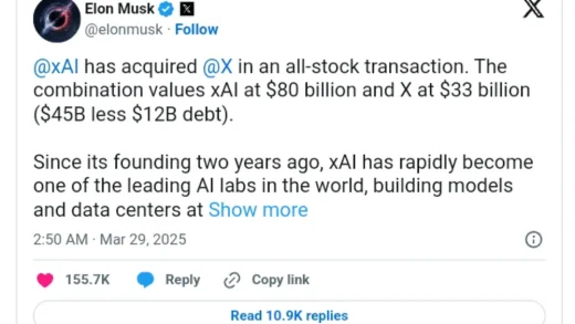 又一次左手换右手，马斯克造就千亿美元AI巨头