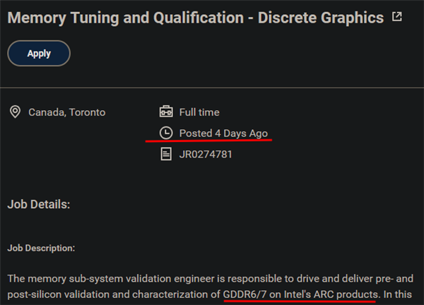 显存性能跃升!Intel下代Arc独显有望用上GDDR7