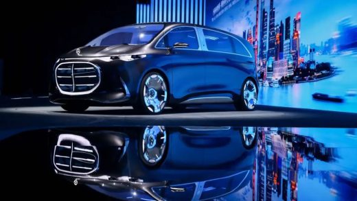 奔驰发布 MPV 概念车 VISION V，内饰科幻，前脸长了「8 块腹肌」
