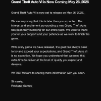 老玩家跳脚！《GTA6》官宣跳票！延期至2026年5月26日发售
